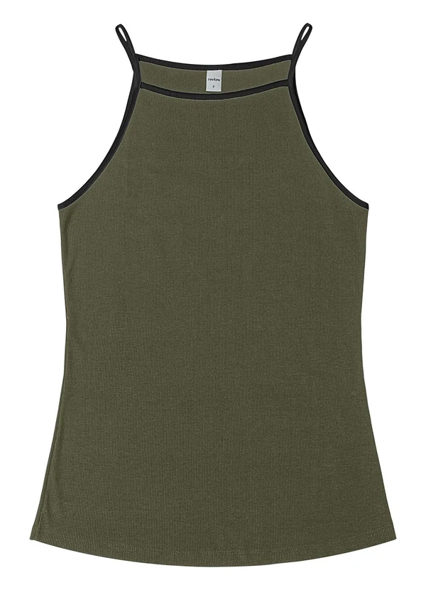 Rovitex - Regata Feminina em Ribana de Viscose Verde