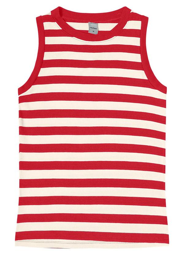 Rovitex - Regata Feminina em Ribana de Viscose Vermelho