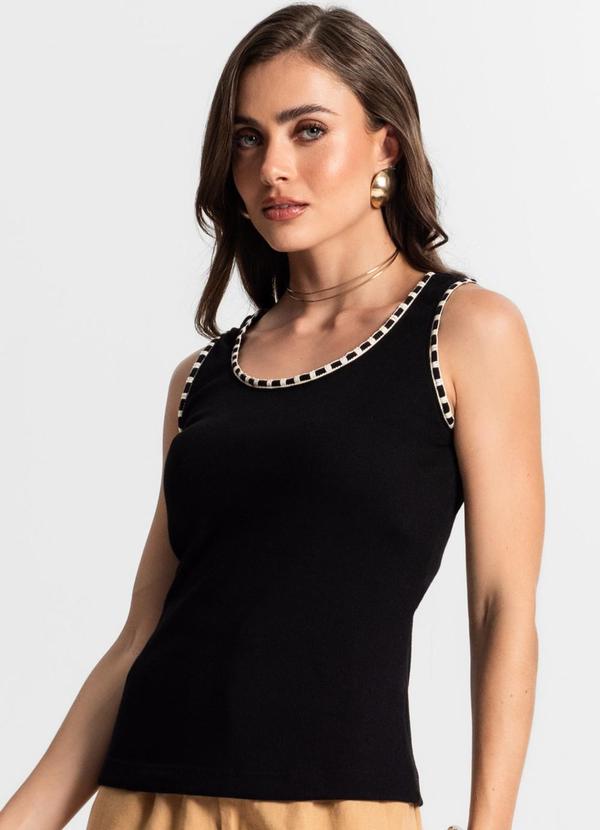 Endless - Regata Feminina em Ribana Preto