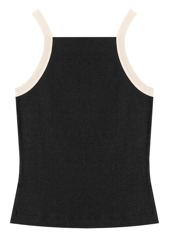 Endless - Regata Feminina em Ribana Preto 3