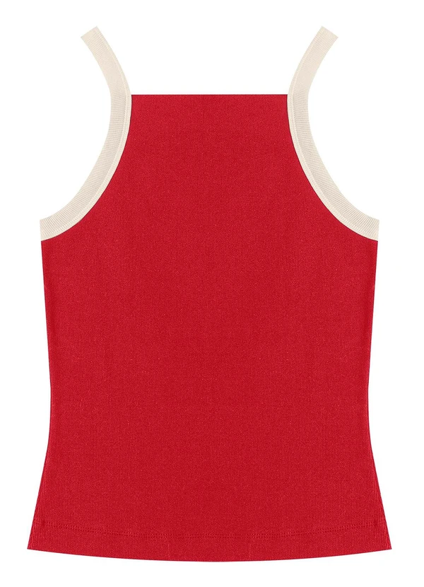 Endless - Regata Feminina em Ribana Vermelho