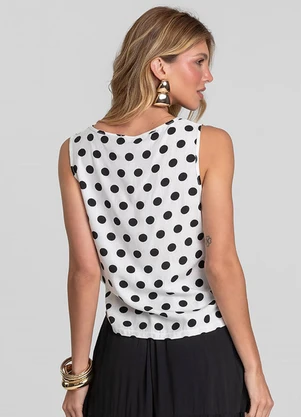 Dianna - Regata Feminina em Tecido de Viscose Branco - DIANNA