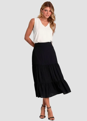 Dianna - Regata Feminina em Tecido de Viscose Branco - DIANNA