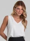 Dianna - Regata Feminina em Tecido de Viscose Branco - variação: Branco