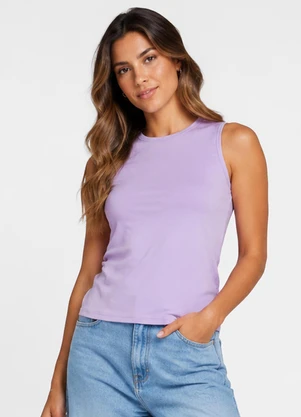 Infinita Cor - Regata Feminina em Tecido Dicron Roxo - INFINITA COR