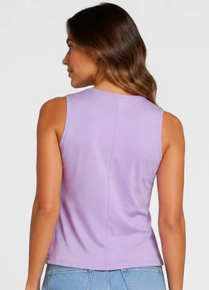 Infinita Cor - Regata Feminina em Tecido Dicron Roxo - INFINITA COR