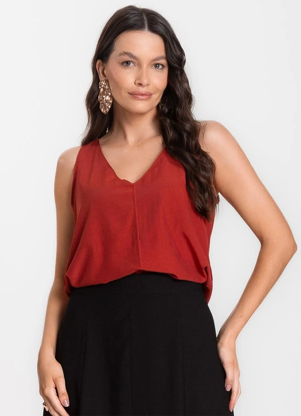 Infinita Cor - Regata Feminina em Tecido Laranja