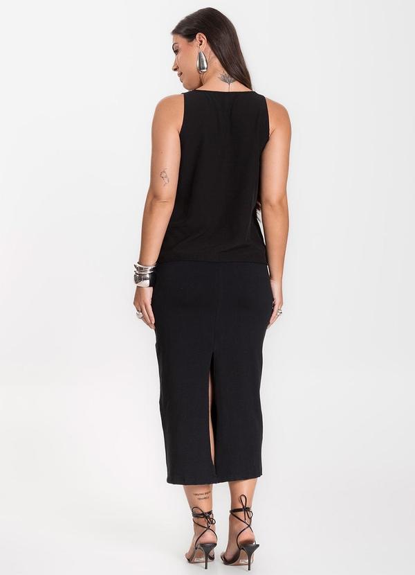 Infinita Cor - Regata Feminina em Tecido Preto 4