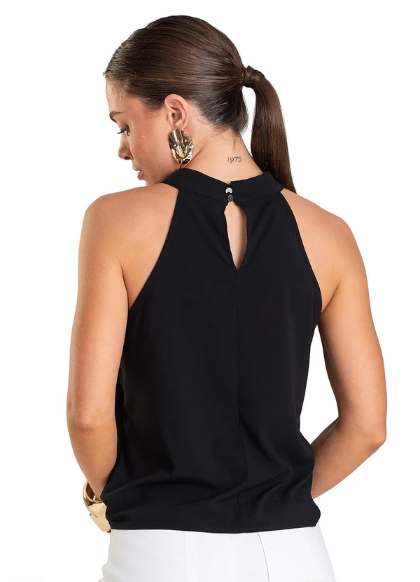 Dianna - Regata Feminina em Tecido Preto 2