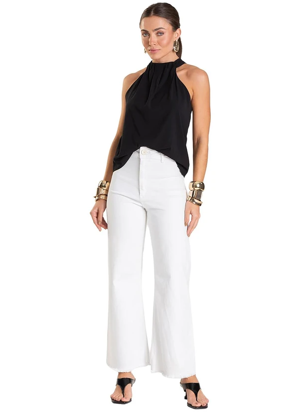 Dianna - Regata Feminina em Tecido Preto 3