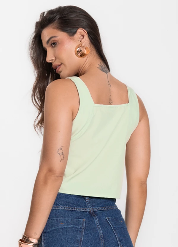 Infinita Cor - Regata Feminina em Tecido Verde 2