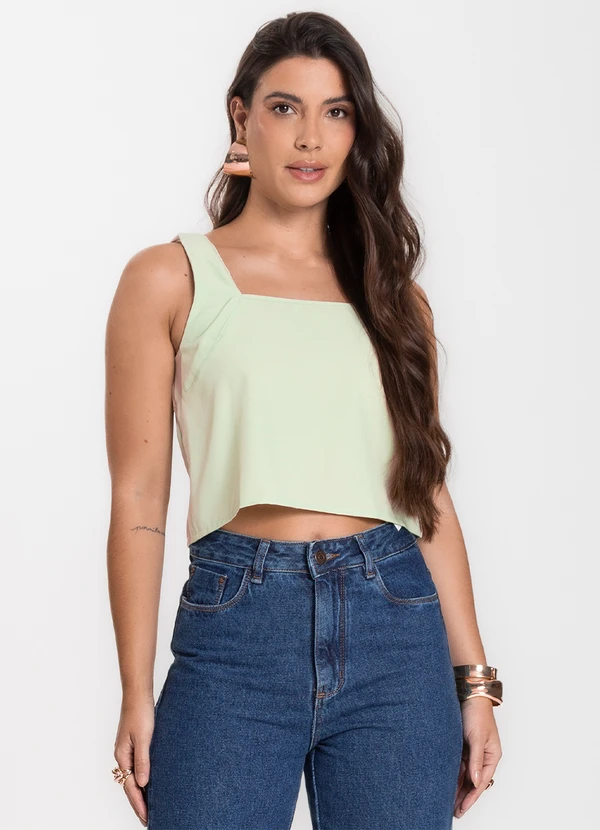 Infinita Cor - Regata Feminina em Tecido Verde 5