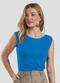 Dianna - Regata Feminina em Visco Tricot Azul - variação: Azul