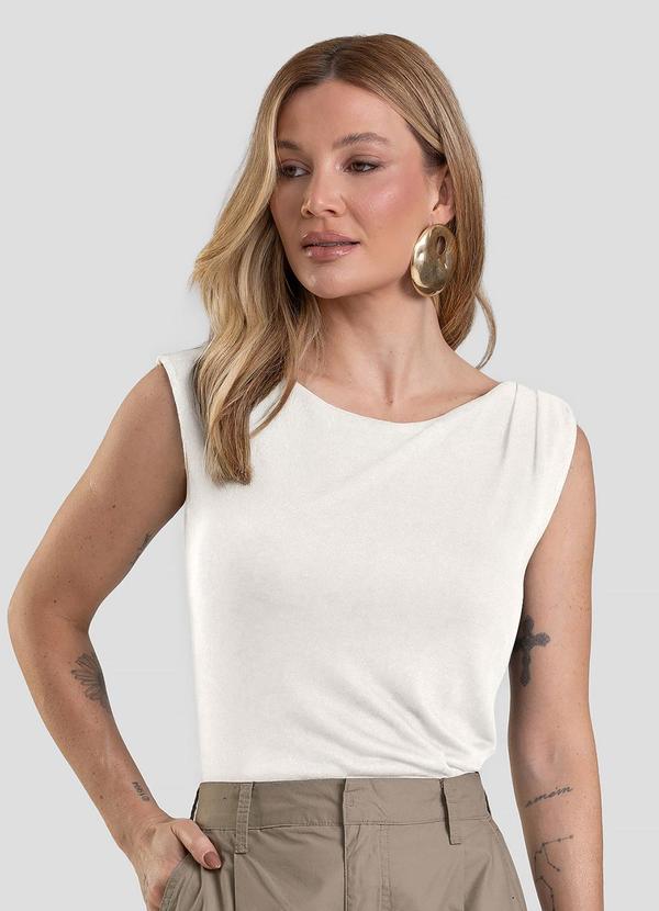 Dianna - Regata Feminina em Visco Tricot Bege 1