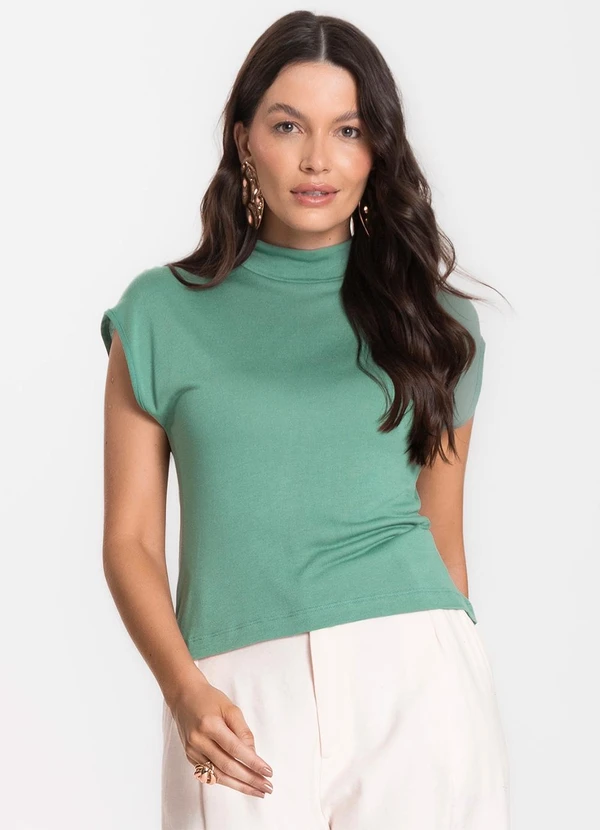 Infinita Cor - Regata Feminina em Visco Tricot Verde