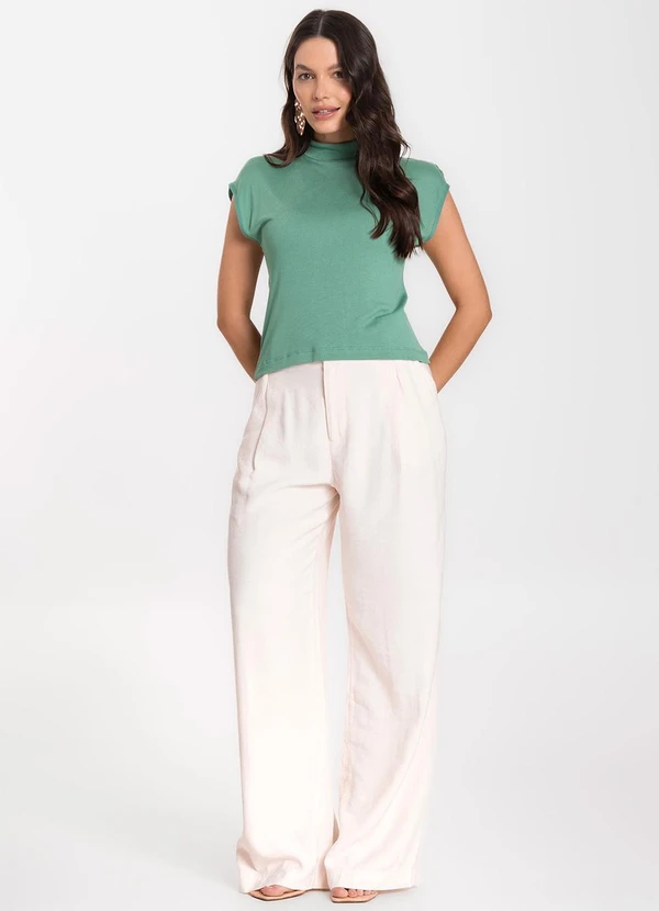 Infinita Cor - Regata Feminina em Visco Tricot Verde 3