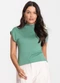 Infinita Cor - Regata Feminina em Visco Tricot Verde - variação: Verde
