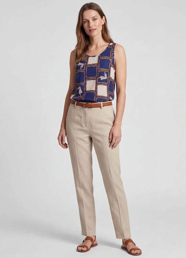 Infinita Cor - Regata Feminina em Viscose Azul 2