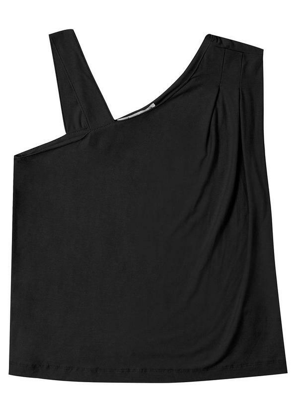 Endless - Regata Feminina em Viscose Creponada Preto