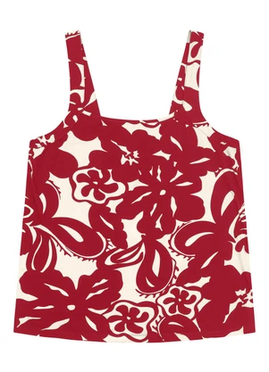 Secret Glam - Regata Feminina em Viscose Maquinetada Vermelho - SECRET GLAM