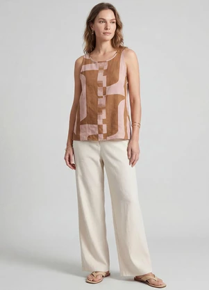 Infinita Cor - Regata Feminina em Viscose Preto - INFINITA COR