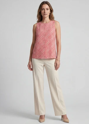 Infinita Cor - Regata Feminina em Viscose Rosa - INFINITA COR