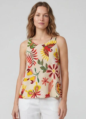 Infinita Cor - Regata Feminina em Viscose Verde - INFINITA COR