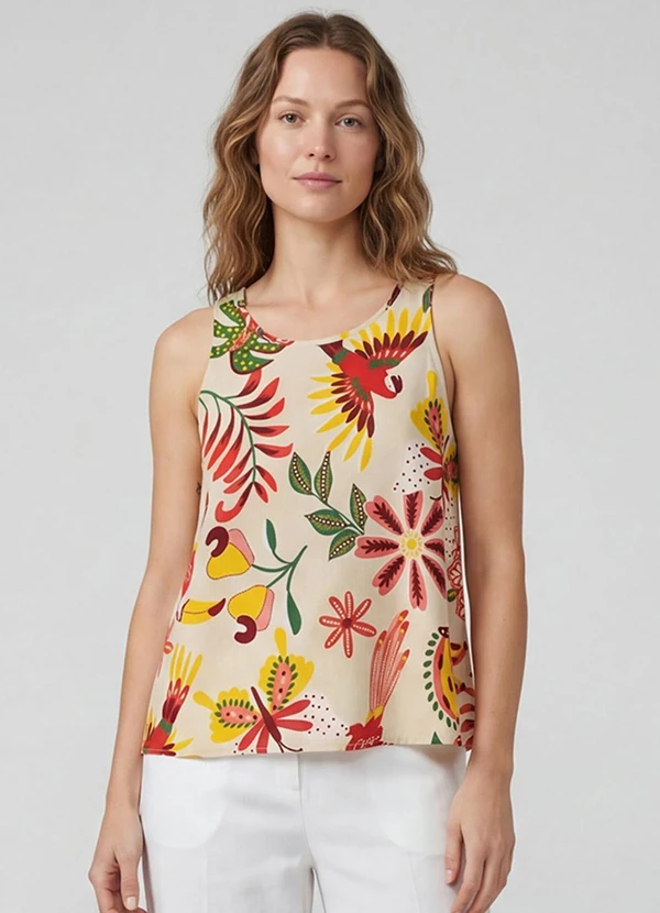 Infinita Cor - Regata Feminina em Viscose Verde