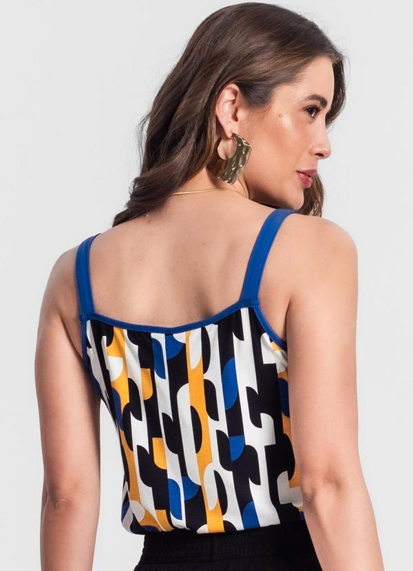 Rovitex - Regata Feminina Estampa Amarelo 2