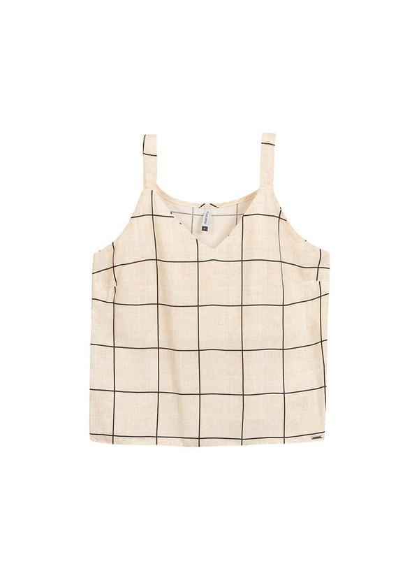 Marialícia - Regata Feminina Estampada Bege