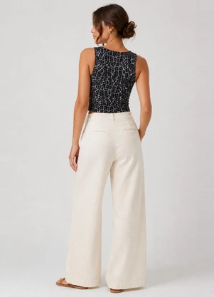 Infinita Cor - Regata Feminina Estampada em Cotton Cinza - INFINITA COR
