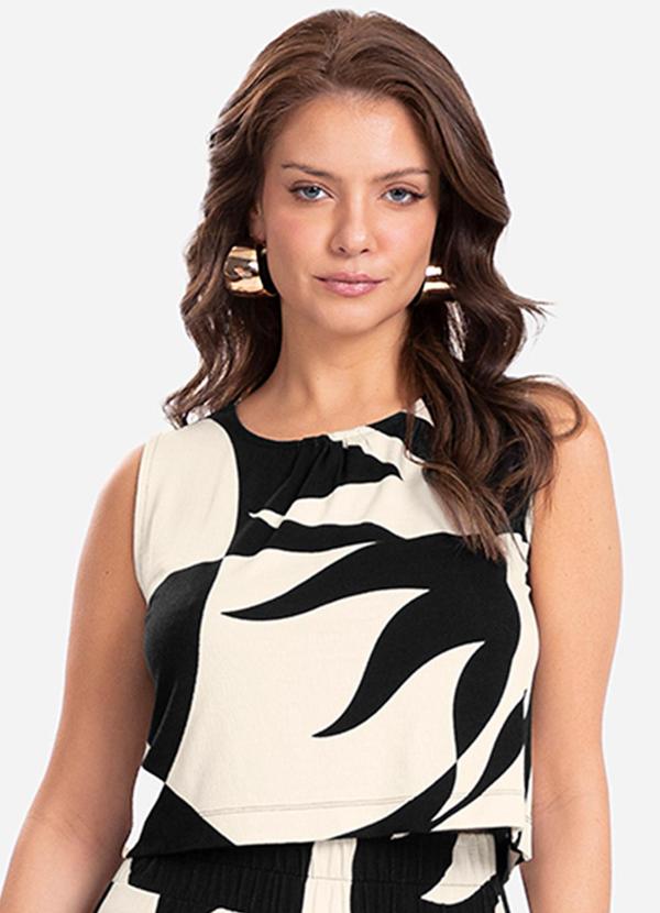 Endless - Regata Feminina Estampada Preto