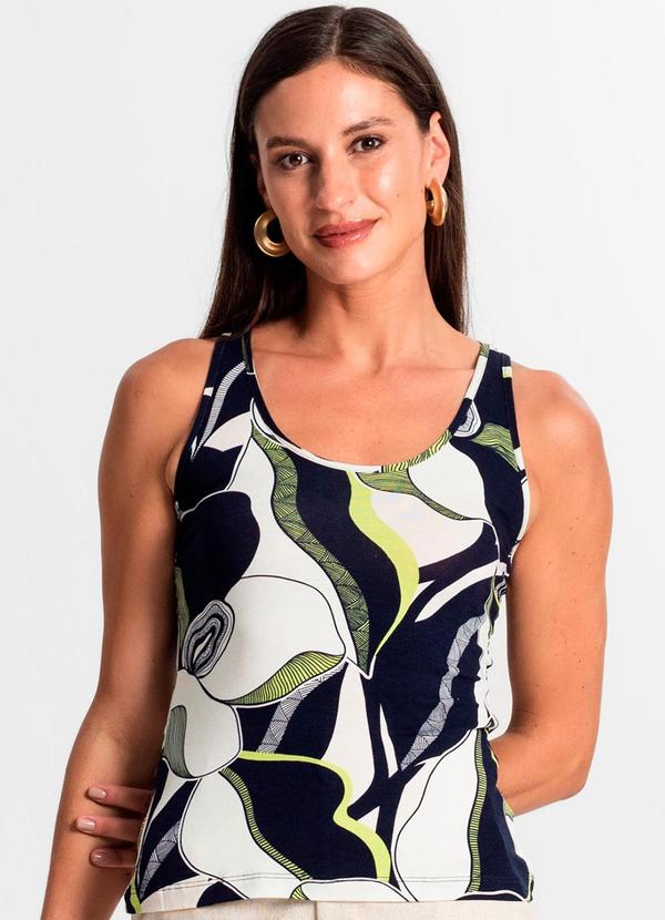 Rovitex - Regata Feminina Estampada Verde