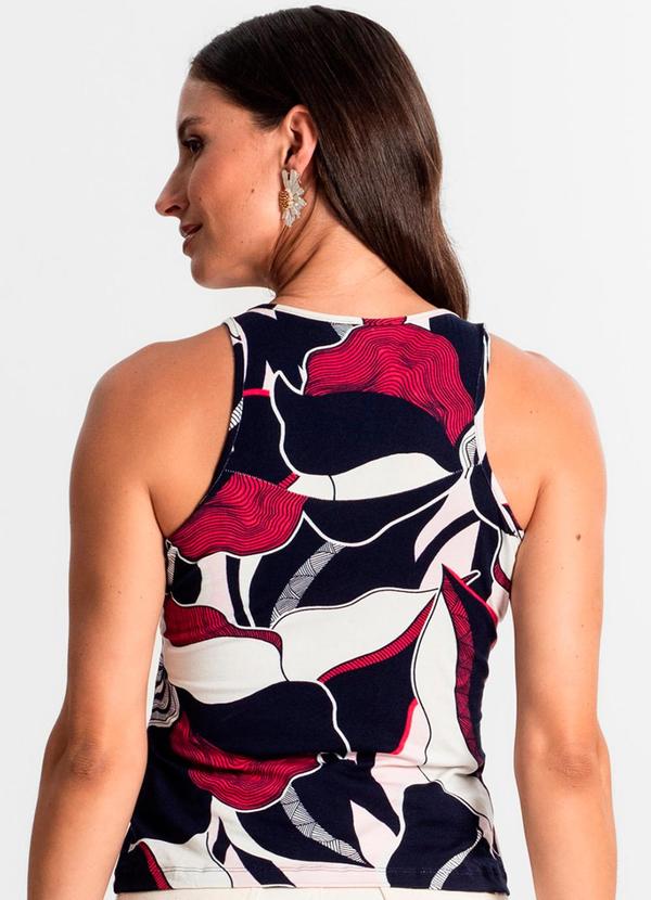 Rovitex - Regata Feminina Estampada Vermelho 2