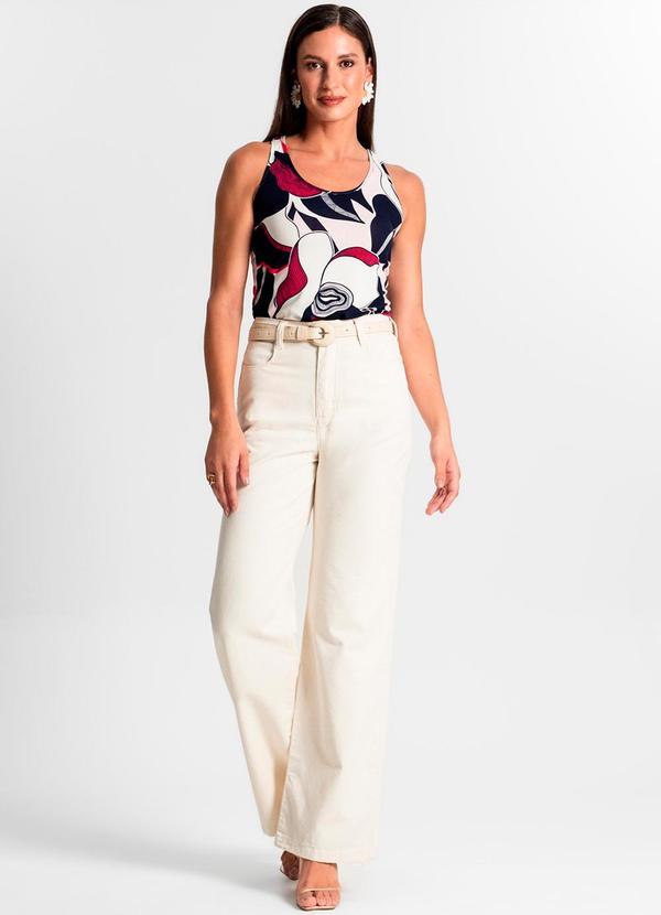 Rovitex - Regata Feminina Estampada Vermelho 4