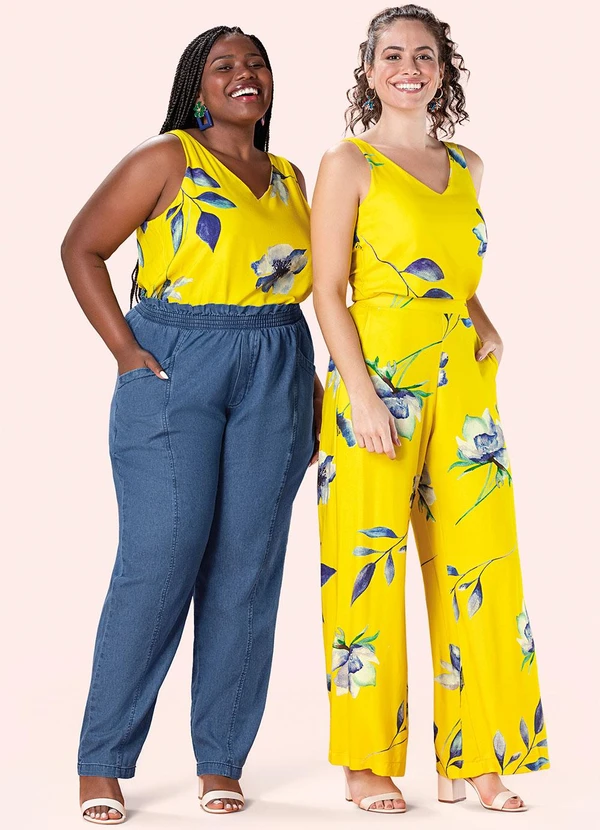 Marialícia - Regata Feminina Estampado Digital Folhagens Marial 2