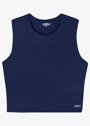 Veev - Regata Feminina Frente Dupla em Modal Azul - VEEV