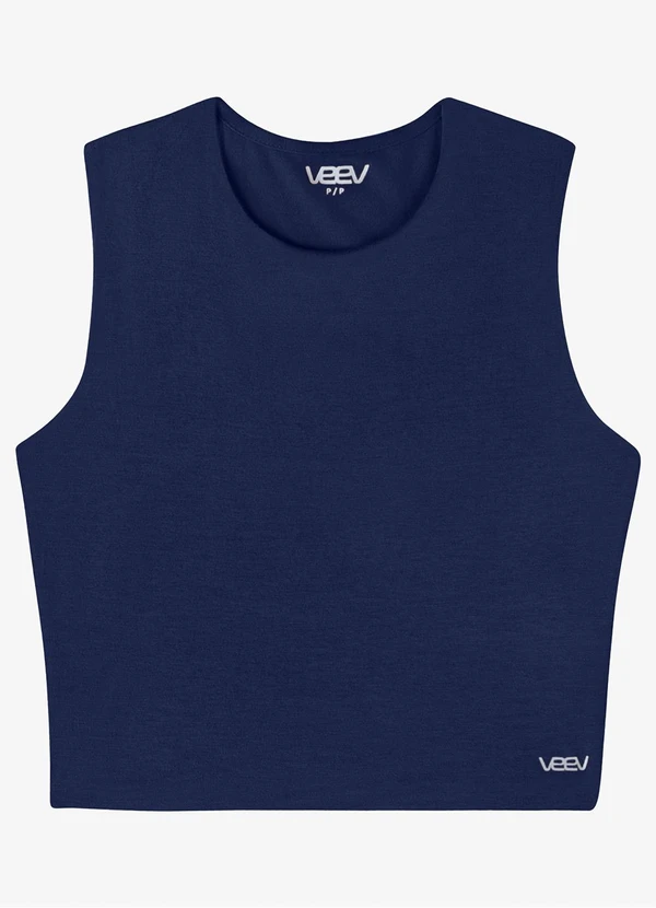 Veev - Regata Feminina Frente Dupla em Modal Azul