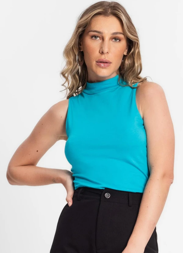 Endless - Regata Feminina Gola Alta Azul