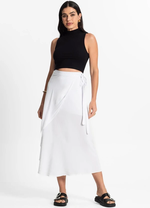 Select - Regata Feminina Gola Alta Canelada Preto 5