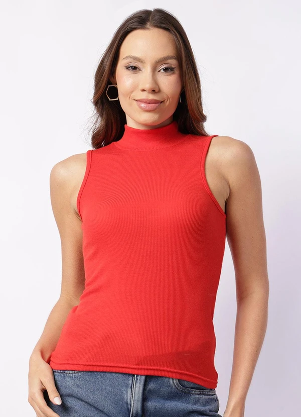 Torra - Regata Feminina Gola Alta Coral