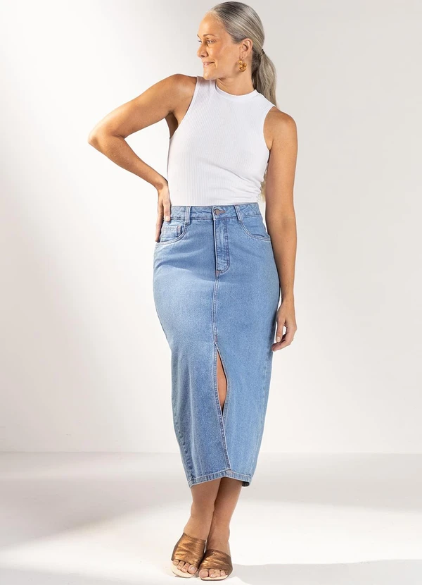 Marialícia - Regata Feminina Lisa Branco 2