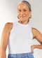 Marialícia - Regata Feminina Lisa Branco - variação: Branco