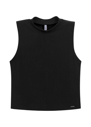 Marialícia - Regata Feminina Lisa Preto - MARIALÍCIA