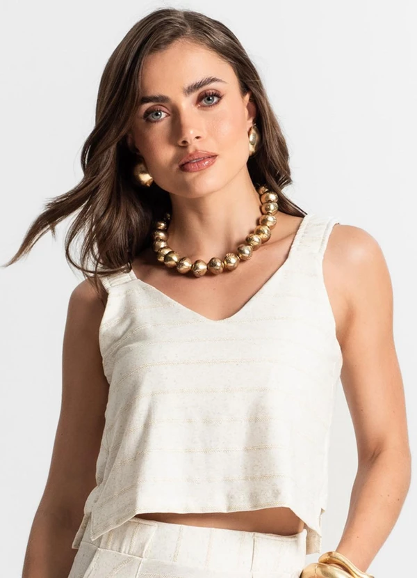 Endless - Regata Feminina Listrada Bege