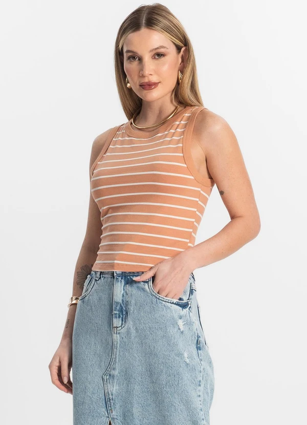 Rovitex - Regata Feminina Marrom 4