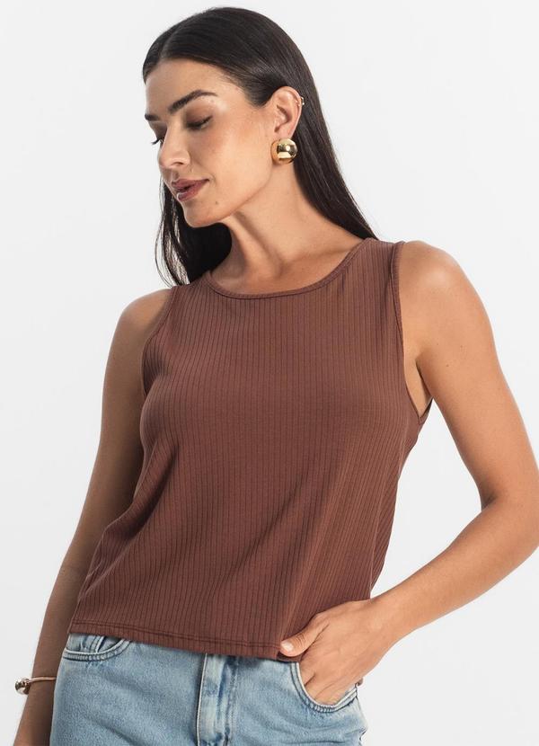 Select - Regata Feminina Marrom