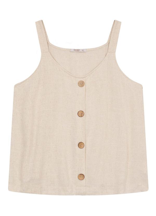 Secret Glam - Regata Feminina Plus Size Bege 2