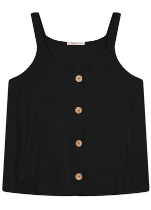 Secret Glam - Regata Feminina Plus Size Preto - SECRET GLAM