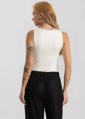 Dianna - Regata Feminina Poliamida Seamless com Bojo Bege - DIANNA